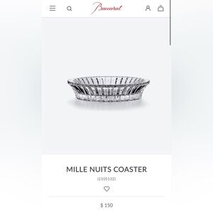 BACCARAT MILLE NUITS COASTER